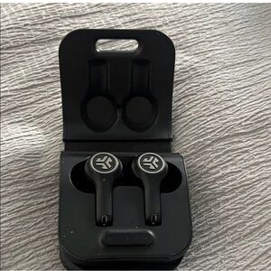 JLab Black Earbud Headphones.  Nearly New, hardly used